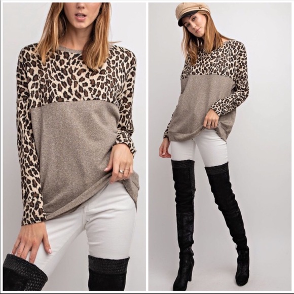 Tops - Last One! Leopard Print Tunic